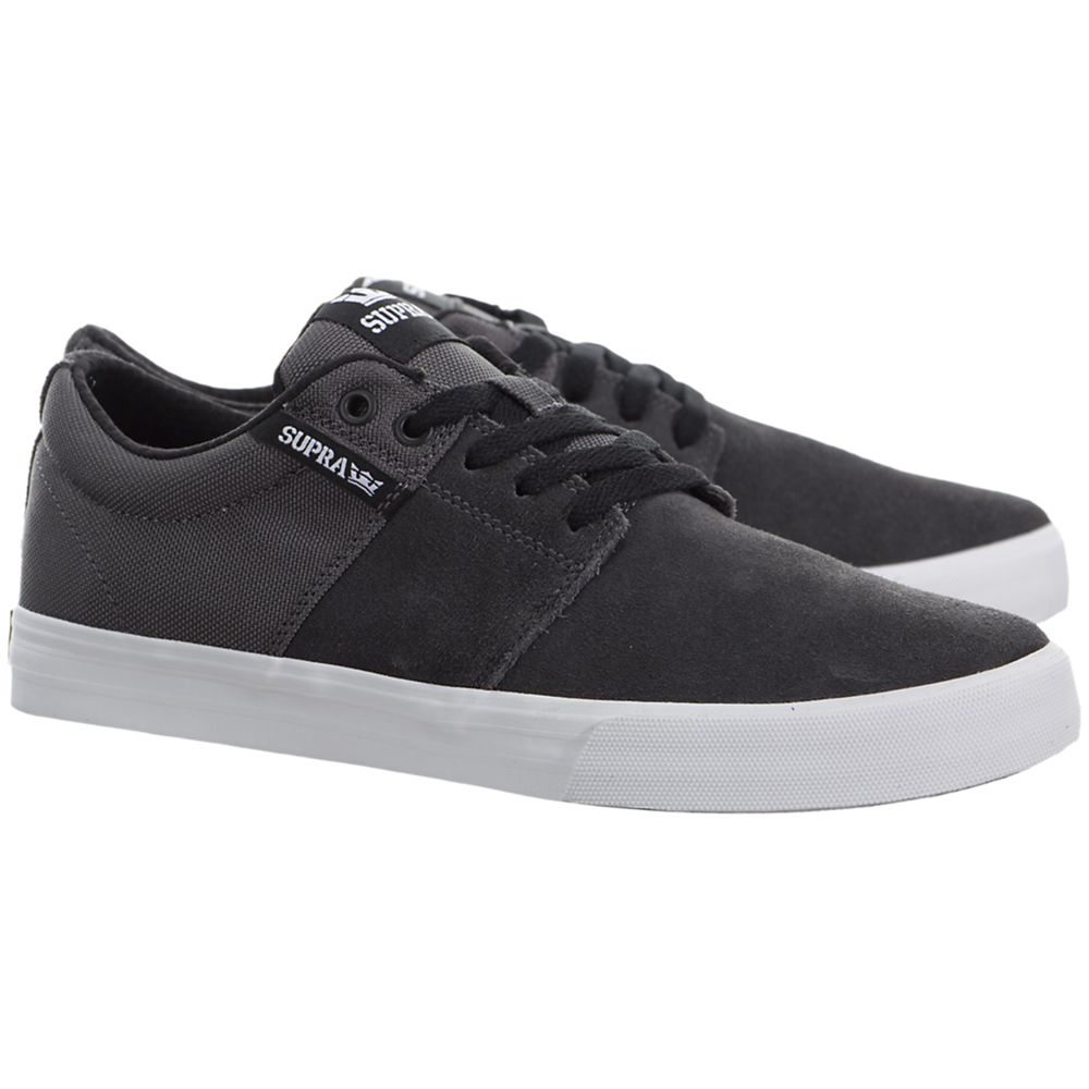 Baskets Basses Supra Stacks Vulc II Grise Charcoal/White Homme | GUC-01872092